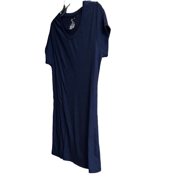 NO BOUNDARIES CAP SLEEVE ROUND NECK T-SHIRT, JRS/WOMENS, XL (15-17), NAVY BLUE - Picture 3 of 8